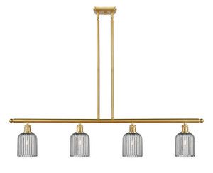 Bridal Veil - 4 Light - 48 inch - Satin Gold - Cord hung - Island Light (516-4I-SG-G559-5SM)