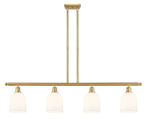 Bella - 4 Light - 48 inch - Satin Gold - Cord hung - Island Light (516-4I-SG-G558-6GWH)