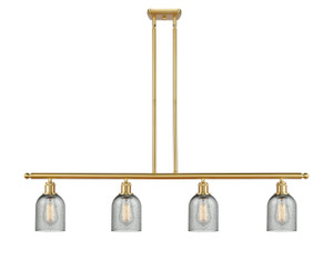 Caledonia - 4 Light - 48 inch - Satin Gold - Cord hung - Island Light (516-4I-SG-G257)