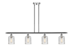 Cobbleskill - 4 Light - 48 inch - Polished Chrome - Cord hung - Island Light (516-4I-PC-G112C-5CL)