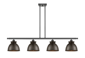 Adirondack - 4 Light - 48 inch - Oil Rubbed Bronze - Cord hung - Island Light (516-4I-OB-M14-OB-LED)