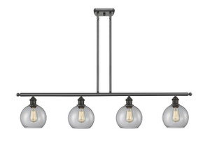 Athens - 4 Light - 48 inch - Oil Rubbed Bronze - Cord hung - Island Light (516-4I-OB-G122-8-LED)