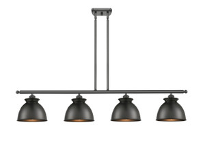 Adirondack - 4 Light - 48 inch - Matte Black - Cord hung - Island Light (516-4I-BK-M14-BK-LED)