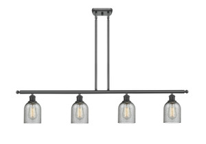 Caledonia - 4 Light - 48 inch - Matte Black - Cord hung - Island Light (516-4I-BK-G257)