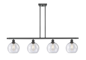 Athens - 4 Light - 48 inch - Matte Black - Cord hung - Island Light (516-4I-BK-G124-LED)