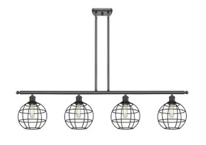 Lake Placid - 4 Light - 48 inch - Matte Black - Stem Hung - Island Light (516-4I-BK-CE-8-BK) Lake Placid - 4 Light - 48 inch - Matte Black - Stem Hung - Island Light (516-4I-BK-CE-8-BK)