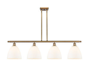 Bristol - 4 Light - 48 inch - Brushed Brass - Cord hung - Island Light (516-4I-BB-GBD-91-LED)