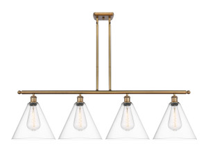 Berkshire - 4 Light - 50 inch - Brushed Brass - Cord hung - Island Light (516-4I-BB-GBC-122-LED)