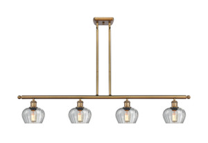 Fenton - 4 Light - 48 inch - Brushed Brass - Cord hung - Island Light (516-4I-BB-G92-LED)