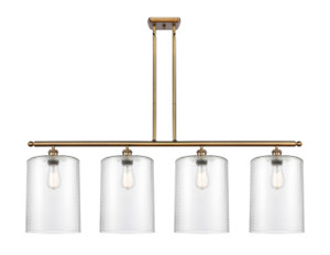 Cobbleskill - 4 Light - 48 inch - Brushed Brass - Cord hung - Island Light (516-4I-BB-G112-L)