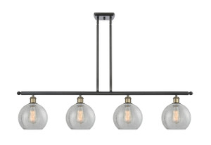 Athens - 4 Light - 48 inch - Black Antique Brass - Cord hung - Island Light (516-4I-BAB-G125-8-LED)