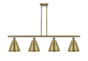Berkshire - 4 Light - 48 inch - Antique Brass - Cord hung - Island Light (516-4I-AB-MBC-8-AB-LED)