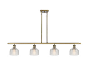 Dayton - 4 Light - 48 inch - Antique Brass - Cord hung - Island Light (516-4I-AB-G412)