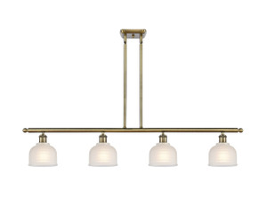 Dayton - 4 Light - 48 inch - Antique Brass - Cord hung - Island Light (516-4I-AB-G411)