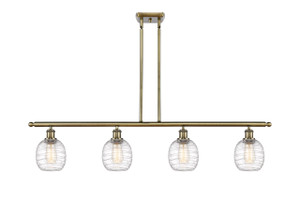 Belfast - 4 Light - 48 inch - Antique Brass - Cord hung - Island Light (516-4I-AB-G1013)