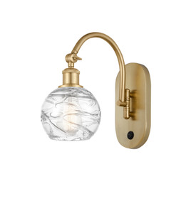 Athens Deco Swirl - 1 Light - 6 inch - Satin Gold - Sconce (518-1W-SG-G1213-6-LED)