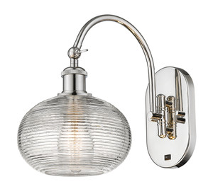 Ithaca - 1 Light - 8 inch - Polished Nickel - Sconce (518-1W-PN-G555-8CL)