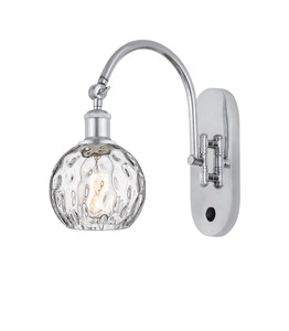 Athens Water Glass - 1 Light - 6 inch - Polished Chrome - Sconce (518-1W-PC-G1215-6-LED)