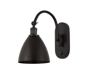 Bristol - 1 Light - 8 inch - Oil Rubbed Bronze - Sconce (518-1W-OB-MBD-75-OB-LED)