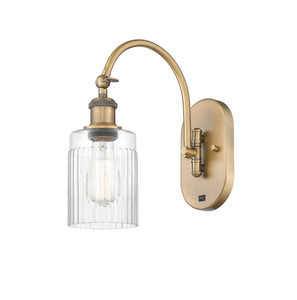 Hadley - 1 Light - 5 inch - Brushed Brass - Sconce (518-1W-BB-G342-LED) Hadley - 1 Light - 5 inch - Brushed Brass - Sconce (518-1W-BB-G342-LED)