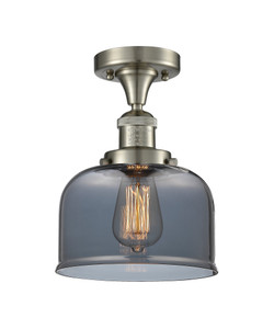 Bell - 1 Light - 8 inch - Brushed Satin Nickel - Semi-Flush Mount (517-1CH-SN-G73-LED)