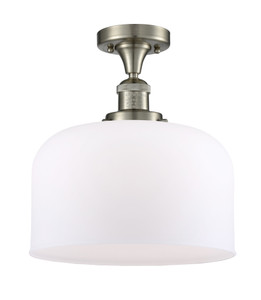 Bell - 1 Light - 12 inch - Brushed Satin Nickel - Semi-Flush Mount (517-1CH-SN-G71-L-LED)