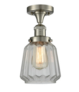 Chatham - 1 Light - 7 inch - Brushed Satin Nickel - Semi-Flush Mount (517-1CH-SN-G142-LED)