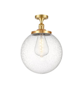 Beacon - 1 Light - 14 inch - Satin Gold - Semi-Flush Mount (517-1CH-SG-G204-14)