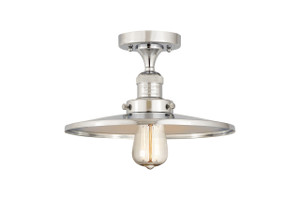 Railroad - 1 Light - 12 inch - Polished Chrome - Semi-Flush Mount (517-1CH-PC-MFR-PC-12)