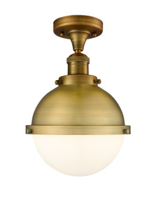 Hampden - 1 Light - 9 inch - Brushed Brass - Semi-Flush Mount (517-1CH-BB-HFS-81-BB-LED)