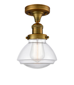 Olean - 1 Light - 7 inch - Brushed Brass - Semi-Flush Mount (517-1CH-BB-G322-LED)