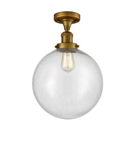 Beacon - 1 Light - 12 inch - Brushed Brass - Semi-Flush Mount (517-1CH-BB-G204-12-LED)