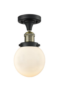 Beacon - 1 Light - 6 inch - Black Antique Brass - Semi-Flush Mount (517-1CH-BAB-G201-6)