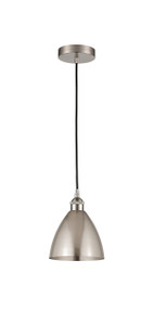 Bristol - 1 Light - 8 inch - Brushed Satin Nickel - Cord hung - Mini Pendant (616-1P-SN-MBD-75-SN)