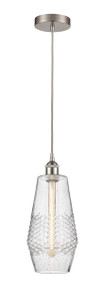 Windham - 1 Light - 7 inch - Brushed Satin Nickel - Cord hung - Mini Pendant (616-1P-SN-G684-7-LED)