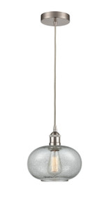 Gorham - 1 Light - 10 inch - Brushed Satin Nickel - Cord hung - Mini Pendant (616-1P-SN-G247)