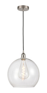 Athens - 1 Light - 14 inch - Brushed Satin Nickel - Cord hung - Pendant (616-1P-SN-G122-14-LED)