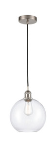 Athens - 1 Light - 10 inch - Brushed Satin Nickel - Cord hung - Mini Pendant (616-1P-SN-G122-10-LED)
