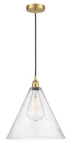 Berkshire - 1 Light - 16 inch - Satin Gold - Cord hung - Pendant (616-1P-SG-GBC-164-LED)