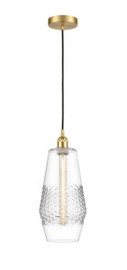 Windham - 1 Light - 7 inch - Satin Gold - Cord hung - Mini Pendant (616-1P-SG-G682-7-LED)