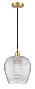 Norfolk - 1 Light - 12 inch - Satin Gold - Cord hung - Mini Pendant (616-1P-SG-G462-12-LED)