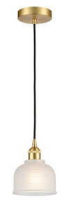 Dayton - 1 Light - 6 inch - Satin Gold - Cord hung - Mini Pendant (616-1P-SG-G411)