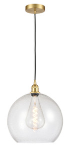 Athens - 1 Light - 14 inch - Satin Gold - Cord hung - Pendant (616-1P-SG-G124-14-LED)
