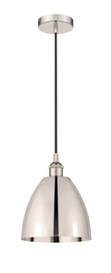 Bristol - 1 Light - 9 inch - Polished Nickel - Cord hung - Mini Pendant (616-1P-PN-MBD-9-PN)