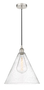 Berkshire - 1 Light - 16 inch - Polished Nickel - Cord hung - Pendant (616-1P-PN-GBC-164-LED)