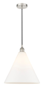 Berkshire - 1 Light - 16 inch - Polished Nickel - Cord hung - Pendant (616-1P-PN-GBC-161-LED)