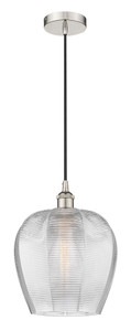 Norfolk - 1 Light - 12 inch - Polished Nickel - Cord hung - Mini Pendant (616-1P-PN-G462-12)