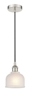 Dayton - 1 Light - 6 inch - Polished Nickel - Cord hung - Mini Pendant (616-1P-PN-G411-LED)