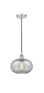 Gorham - 1 Light - 10 inch - Polished Nickel - Cord hung - Mini Pendant (616-1P-PN-G247-LED)