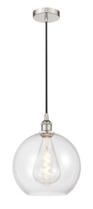 Athens - 1 Light - 12 inch - Polished Nickel - Cord hung - Mini Pendant (616-1P-PN-G122-12)